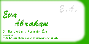 eva abraham business card